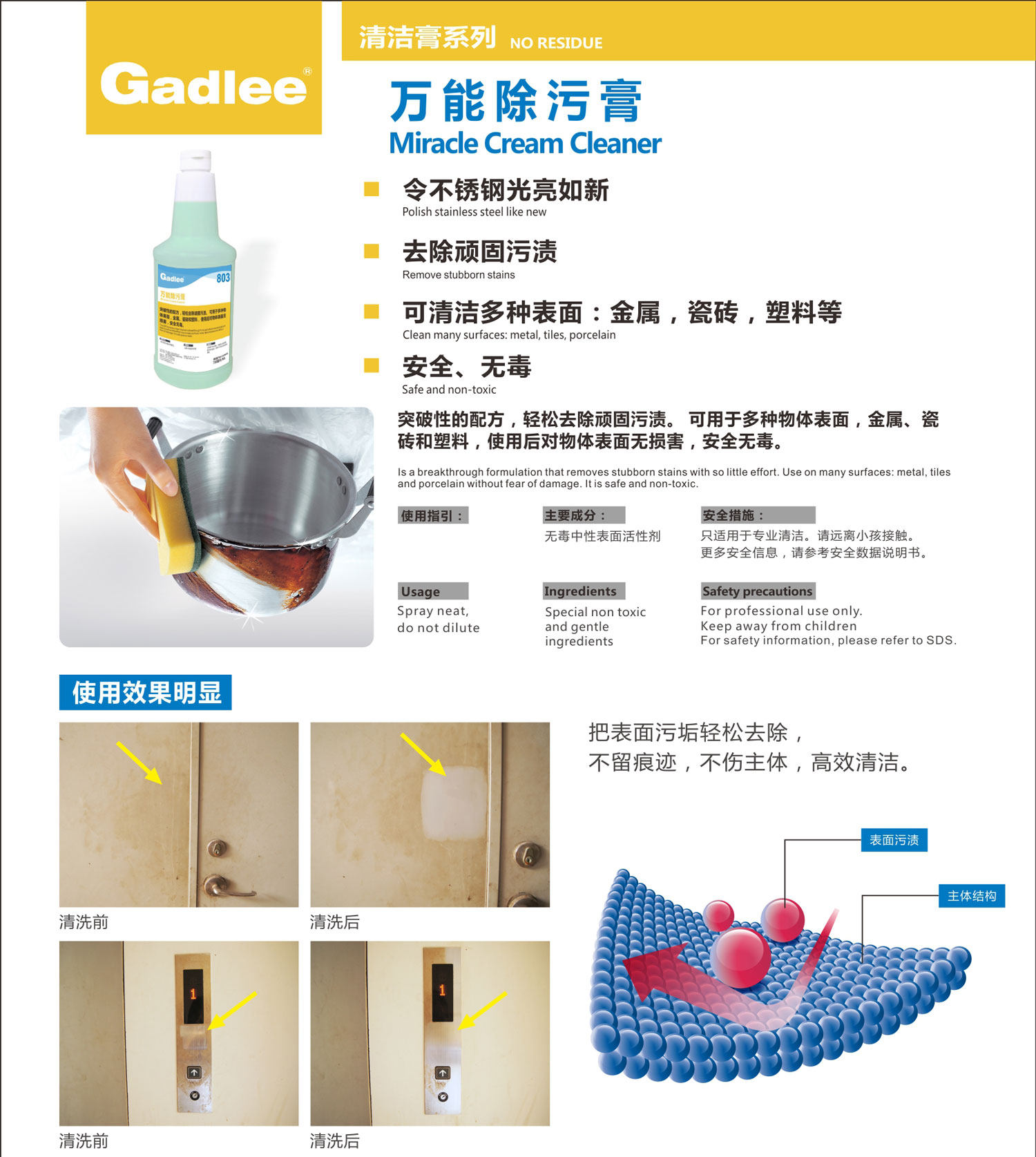 Gadlee嘉得力803万能除污膏